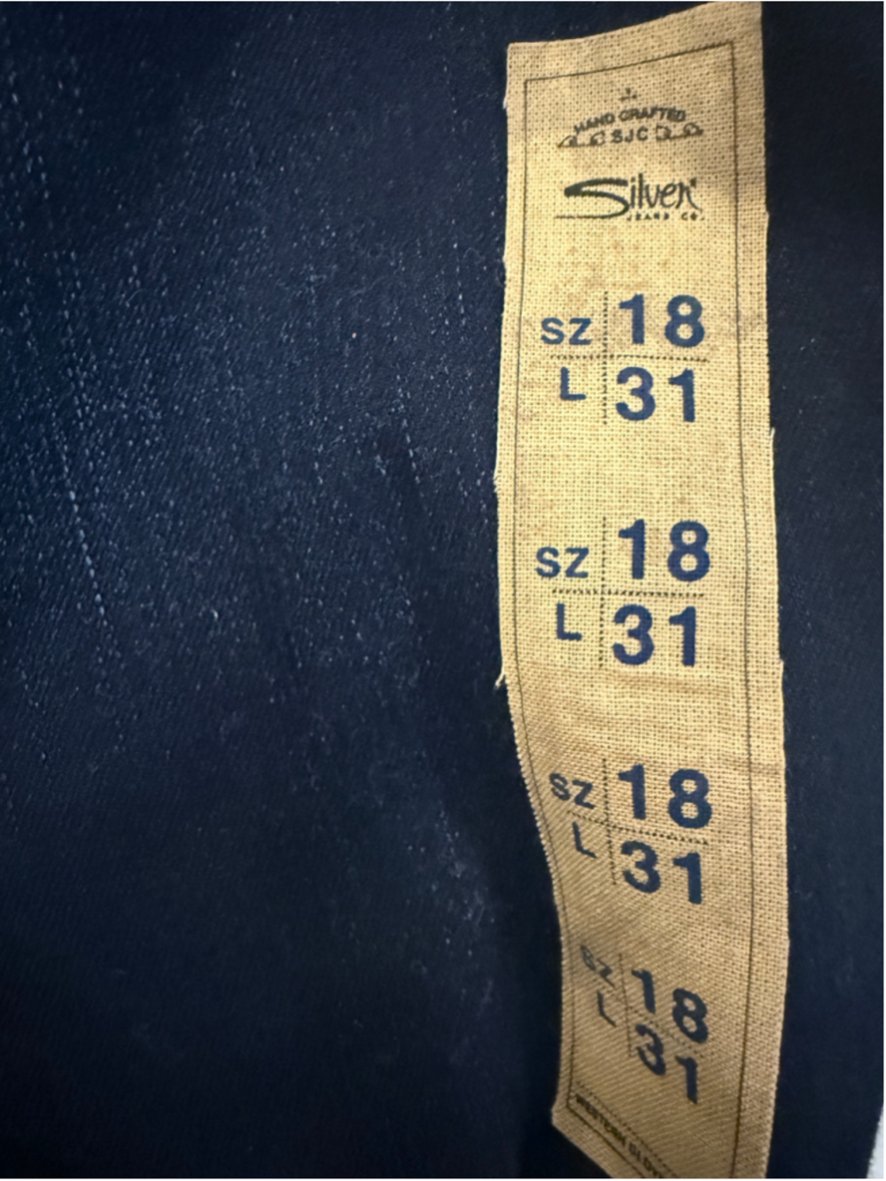 Women's Silver Jeans Co. Suki Mid Rise Skinny Jeans Size 18 Dark Blue - Picture 3 of 4